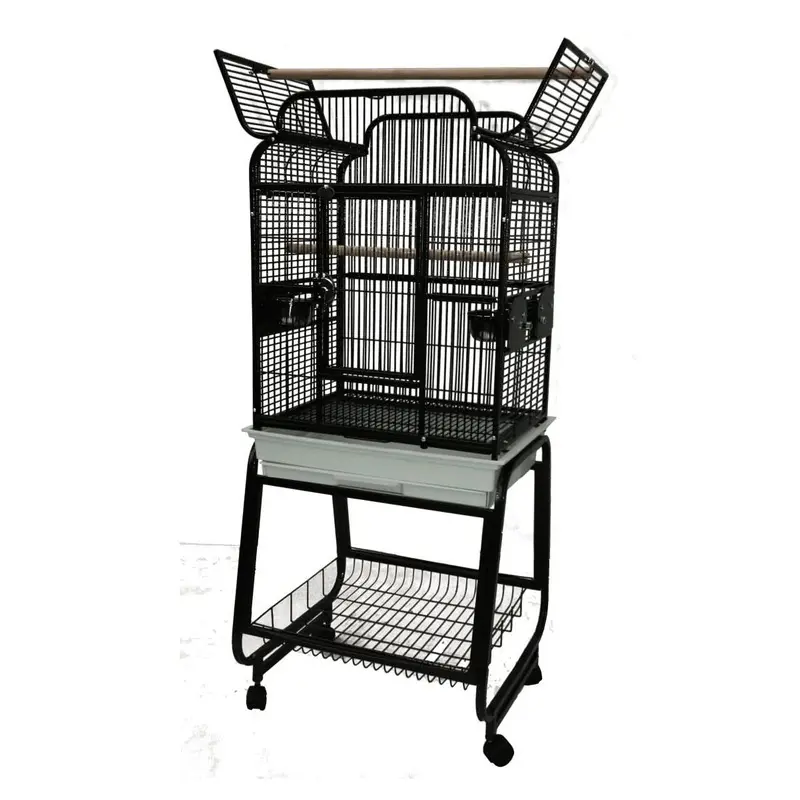 A&E Cage Company 22"x17" Open Victorian Top with Plastic Base 50 LB Bird Cage- 40x26x8