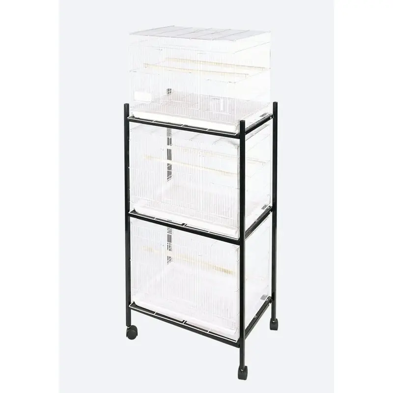 A&E Cage Company 3 Tier, Black stand Flight Cages