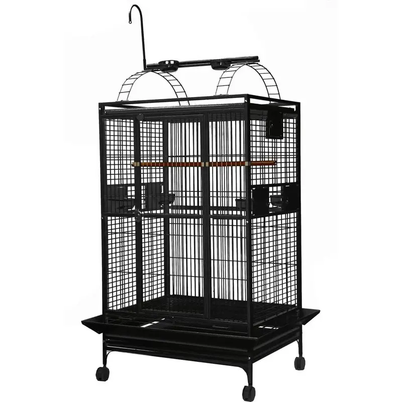 A&E Cage Company 36"x28" Playtop Cage with 1" Bar Spacing Bird Cage