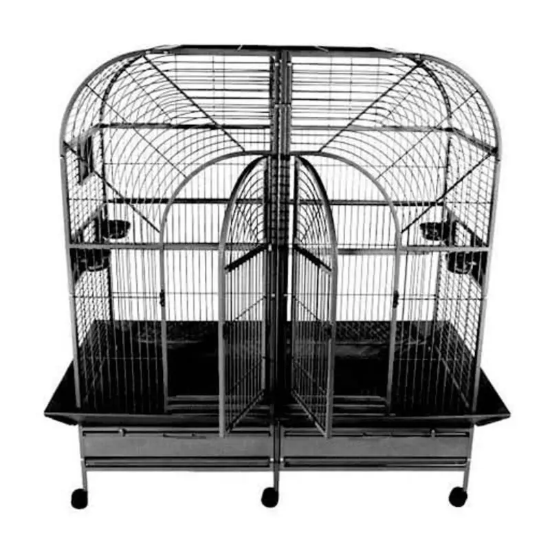 A&E Cage Company 64"x32" Double Macaw Cage with Removable Divider