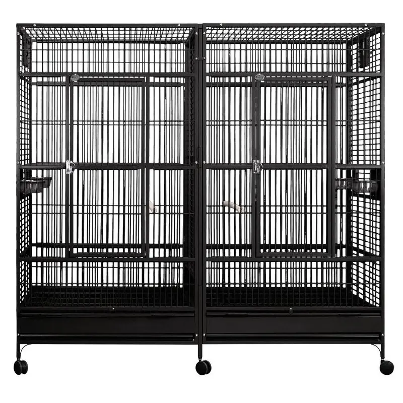 A&E Cage Company 80"x40" Double Macaw Cage with Divider