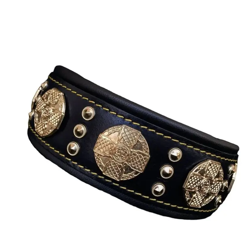 Bestia The Maximus Black/Gold Collar for Dogs
