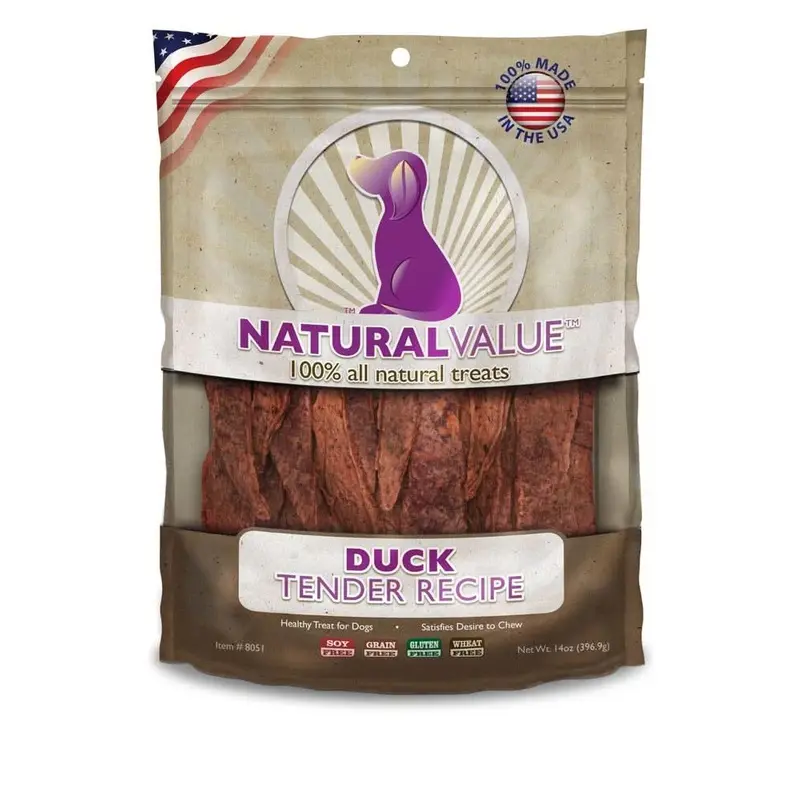 Loving Pets Natural Value Tender Dog Treats Duck 14oz