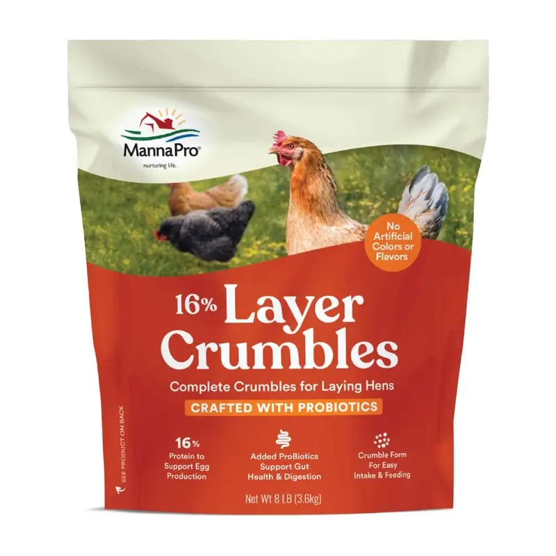 Manna Pro Products 16% Layer Crumbles for Laying Hens 8lbs