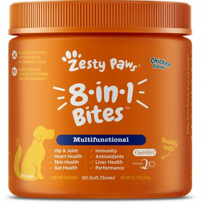 Zesty Paws 8-in 1 Multifunctional Bites Chicken 90ct