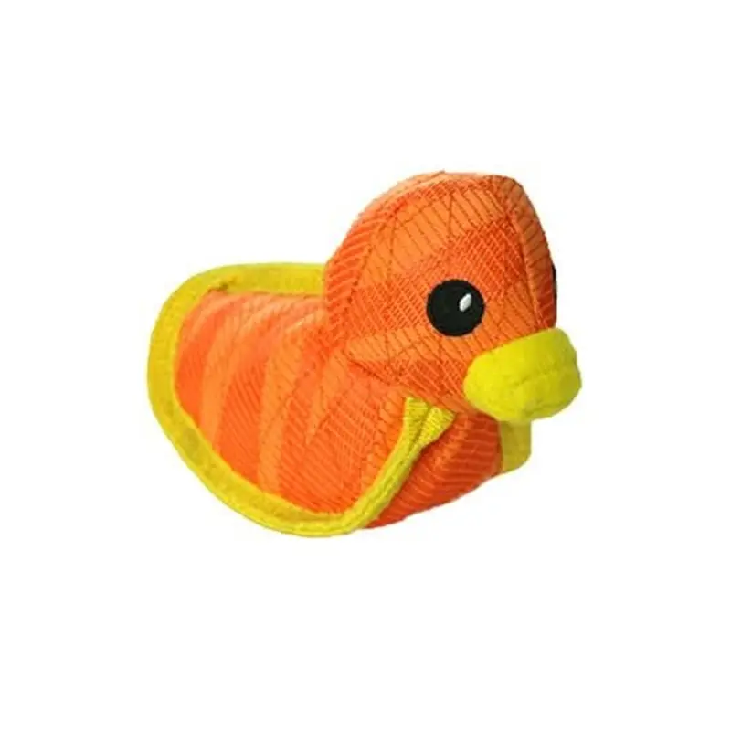 DuraForce Duck Tiger Dog Toy, Orange-Yellow