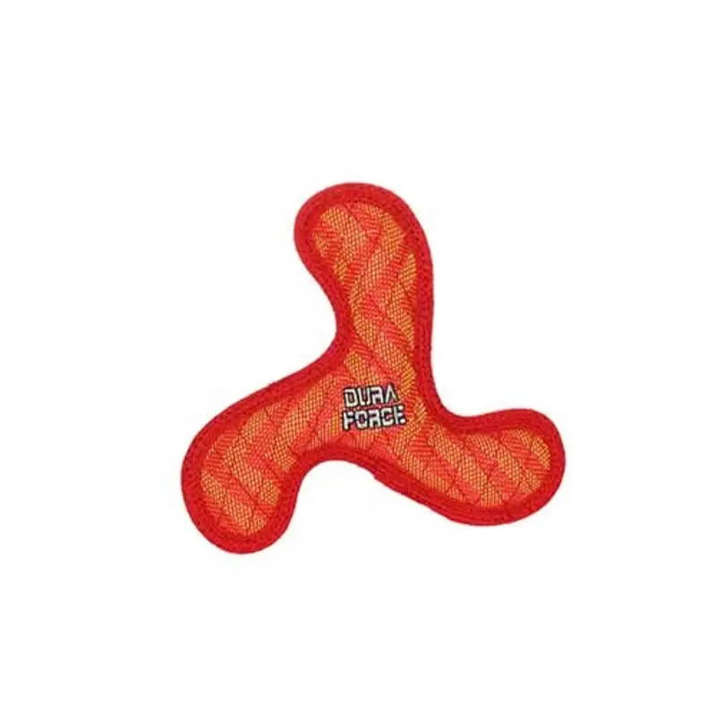 DuraForce Junior Boomerang ZigZag Dog Toy, Red-Red