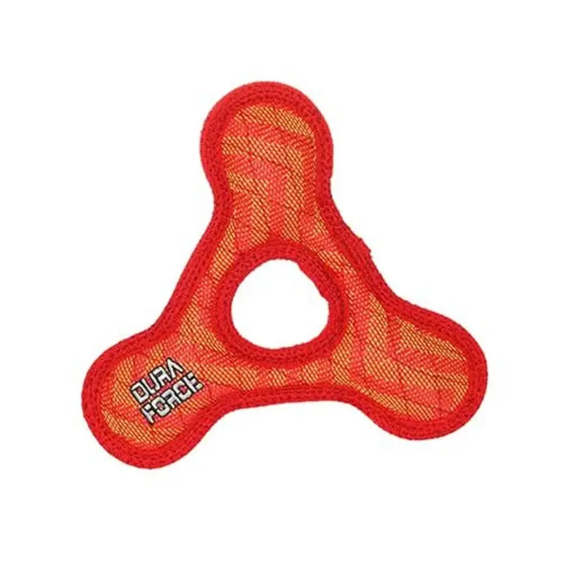 DuraForce Junior TriangleRing ZigZag Dog Toy, Red-Red