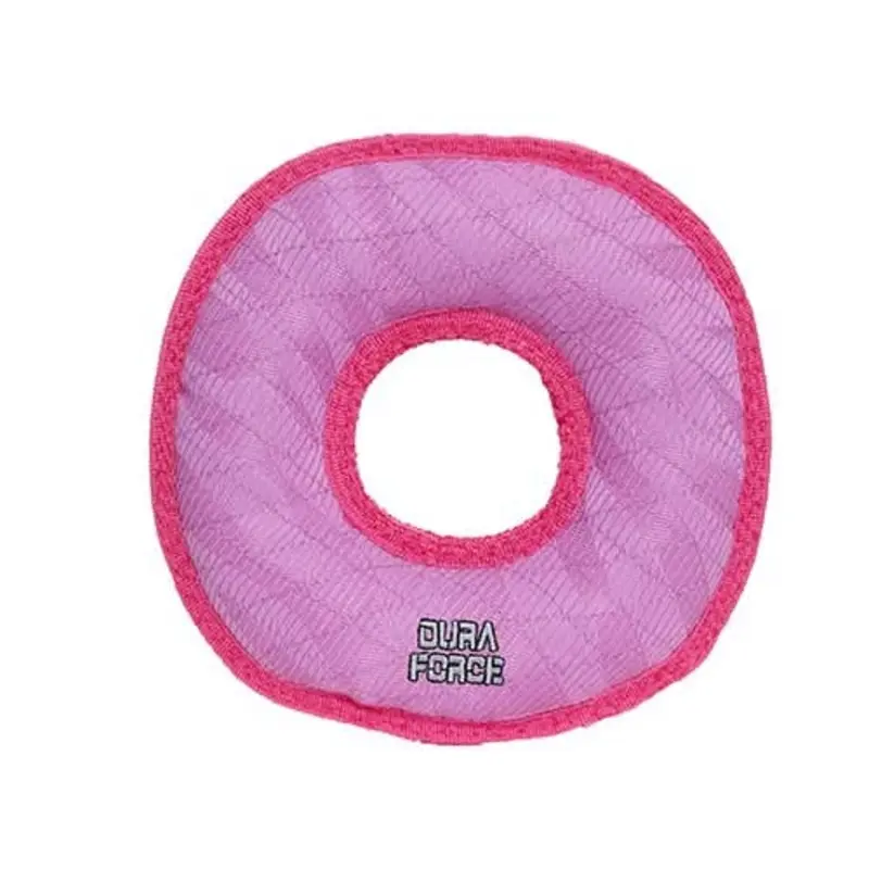 DuraForce Med Ring Tiger Dog Toy, Pink-Pink