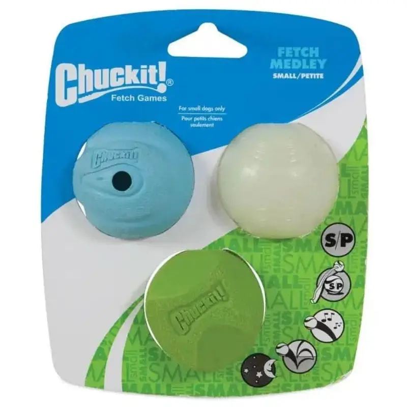 Chuckit! Fetch Ball Medley - Pack of 3 (Small)