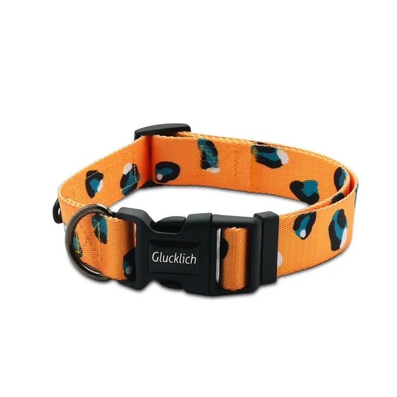 Glucklich Polyester Printed Adjustable Dog Collar - Pack of 1