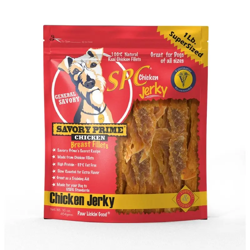 Savory Prime Natural Chicken Jerky Dog Treats, 16 oz