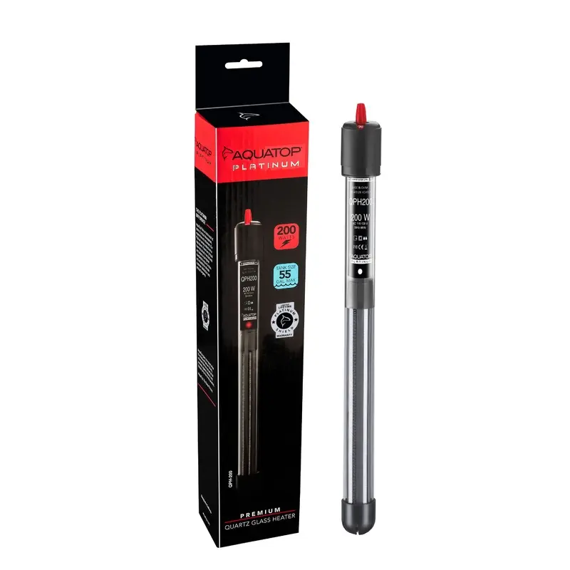 Aquatop Quartz Platinum Glass Heater 40-60gal 200W