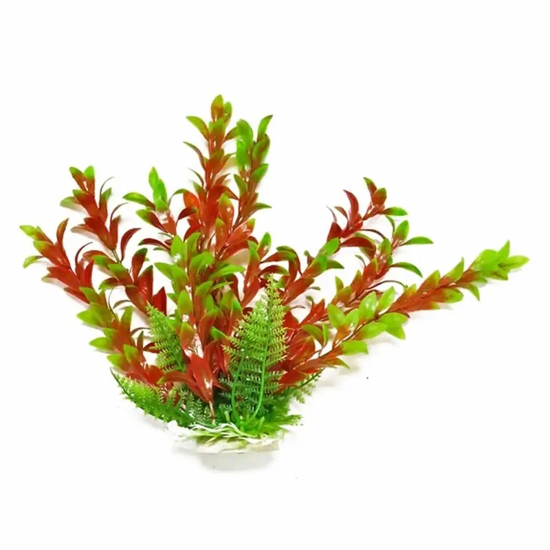 Aquatop Hygro Aquarium Plant with Weighted Base Green, Red 20 in