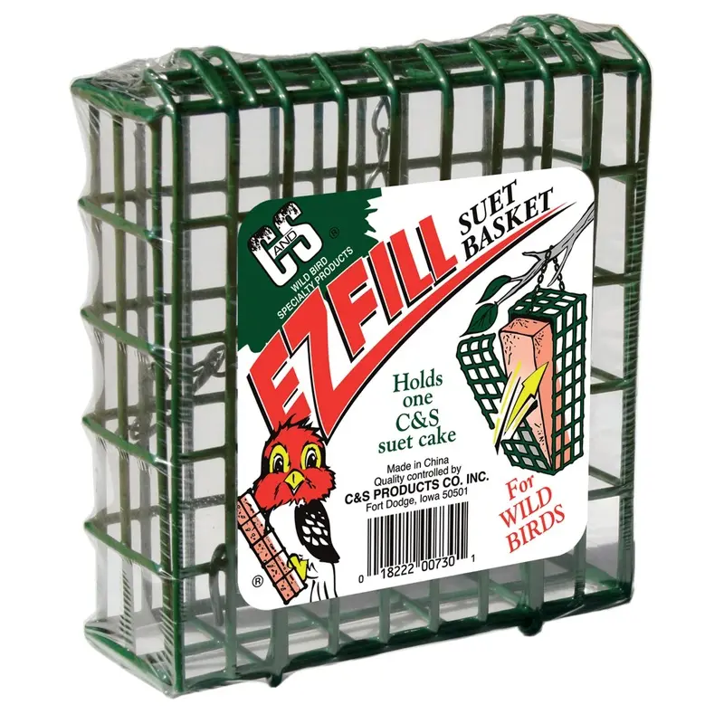 C&S EZ Fill Suet Basket, Holds One Suet Cake, 8 Ounces