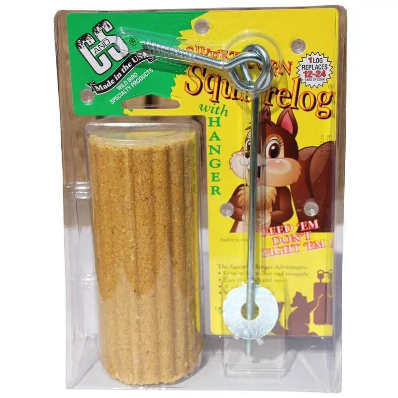 C&S Sweet Corn Squirrelog w/ Hanger 16 Ounces