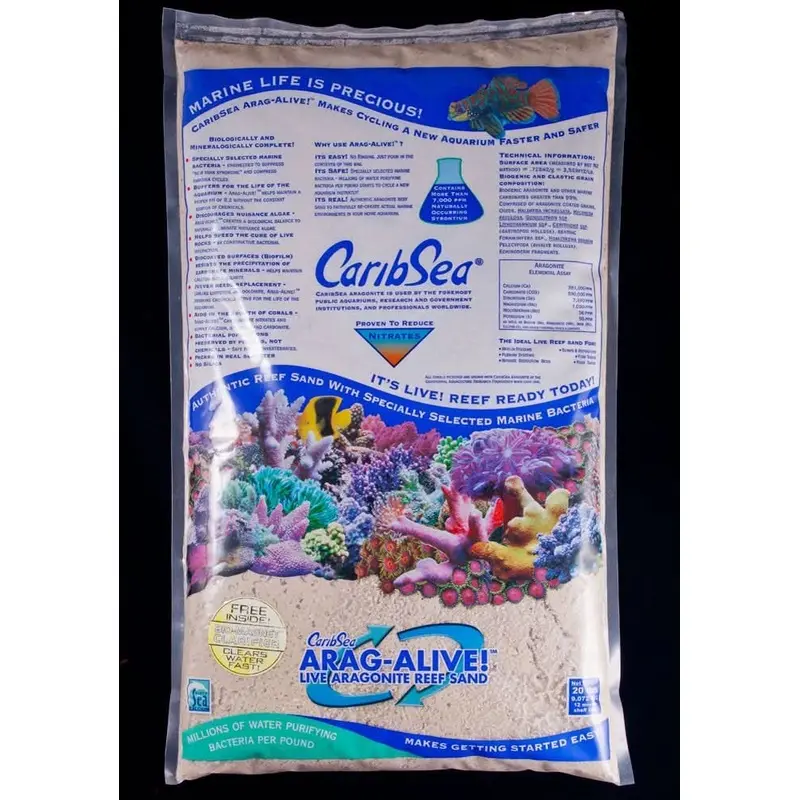 CaribSea Arag-Alive Bimini Pink Aquarium Substrate 20 lb