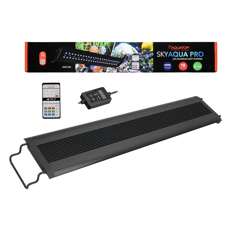 Aquatop SkyAqua Pro LED Light Fixture with IR Remote 6500K 18w 18-24in