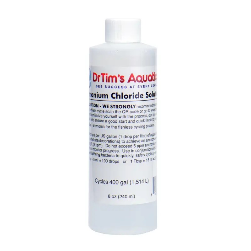 Dr. Tim's Aquatics Ammonium Chloride Solution for Fishless Cycling 8 oz