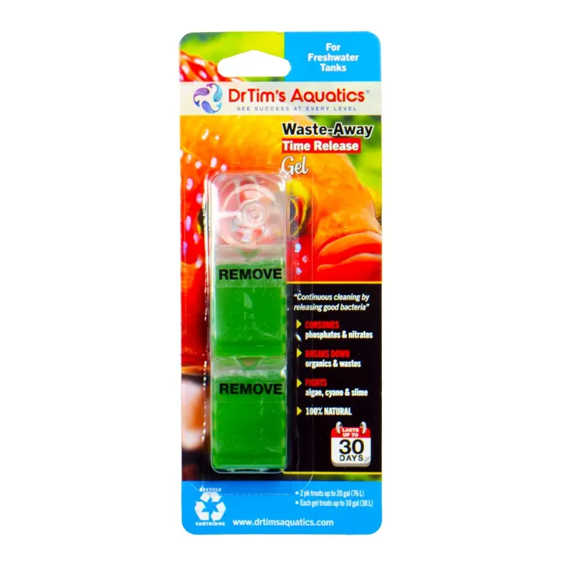 Dr. Tim's Aquatics Waste-Away Freshwater Time Release Gel Water Clarifier 2pk SM