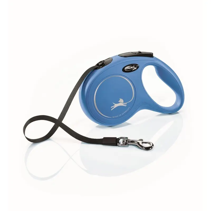 Flexi Classic Nylon Cord Dog Leash Blue 16ft MD up to 55lb