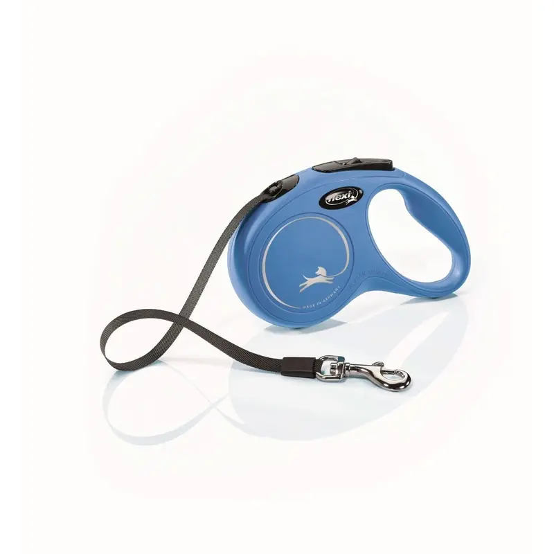 Flexi Classic Nylon Cord Dog Leash Blue 16ft SM up to 33lb