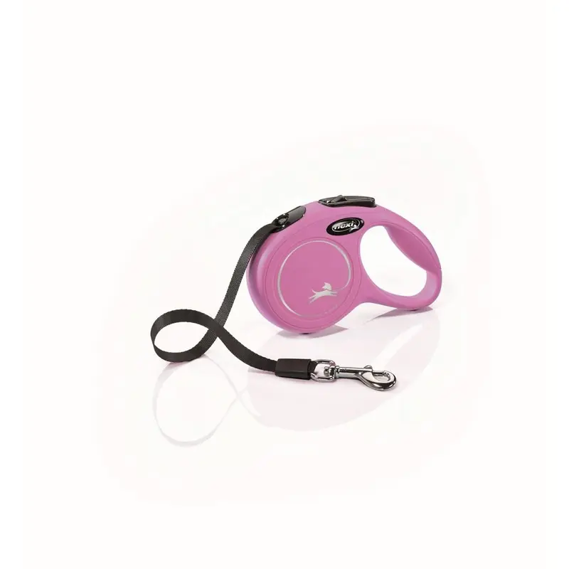 Flexi Classic Nylon Cord Dog Leash Pink 10ft XS up to 26lb