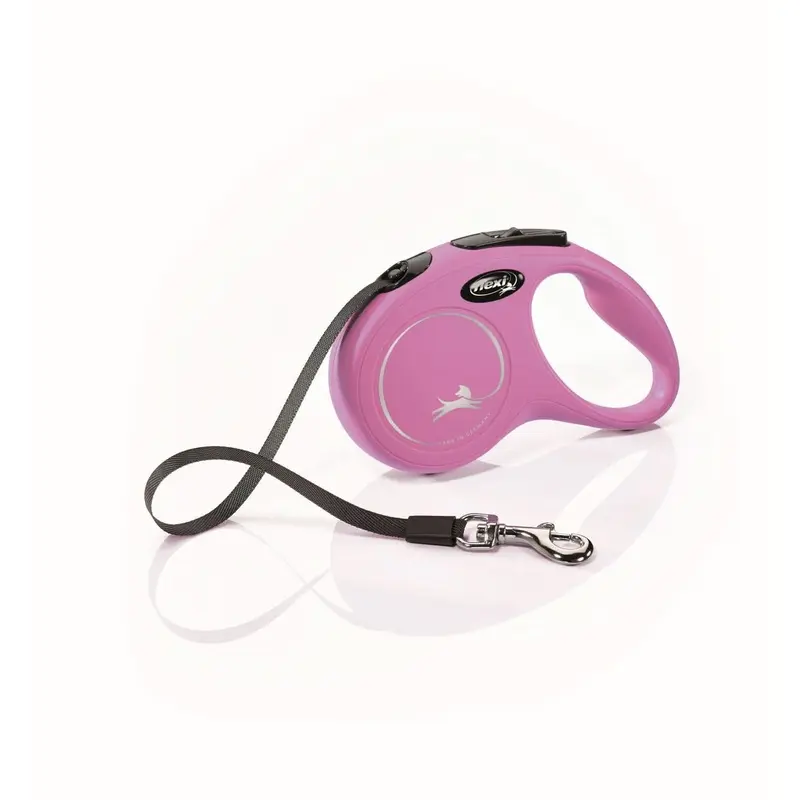 Flexi Classic Nylon Cord Dog Leash Pink 16ft SM up to 33lb