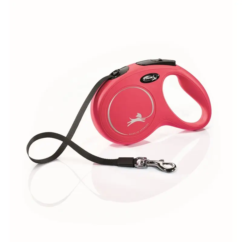 Flexi Classic Nylon Cord Dog Leash Red 16ft MD up to 55lb