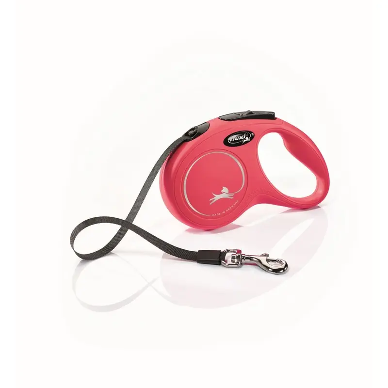 Flexi Classic Nylon Cord Dog Leash Red 16ft SM up to 33lb