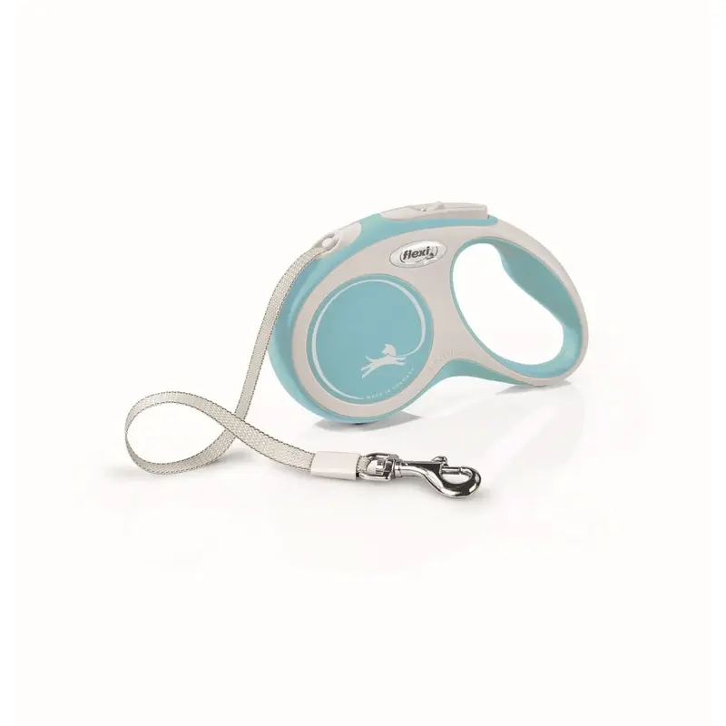 Flexi New Comfort Retractable Tape Dog Leash Blue 16ft SM up to 33lb