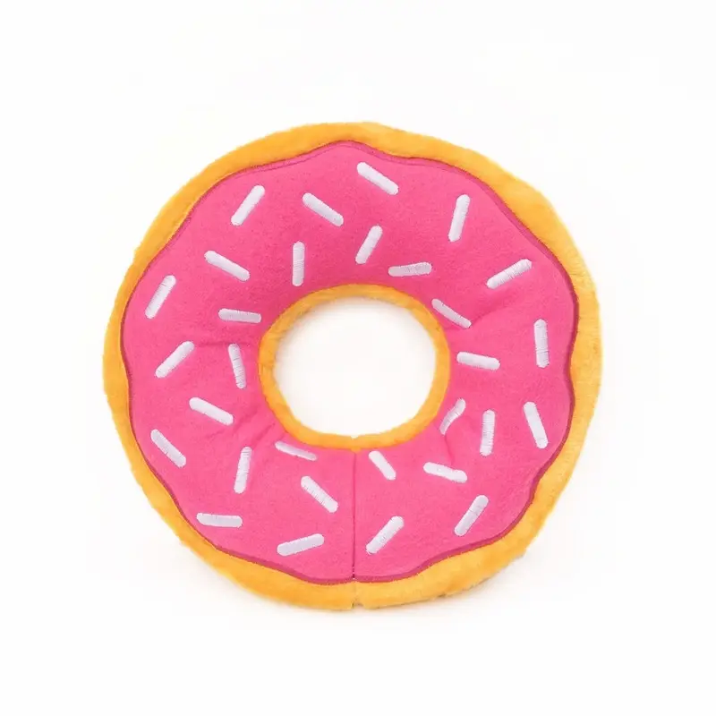 ZippyPaws Donutz Dog Toy Strawberry Jumbo XL