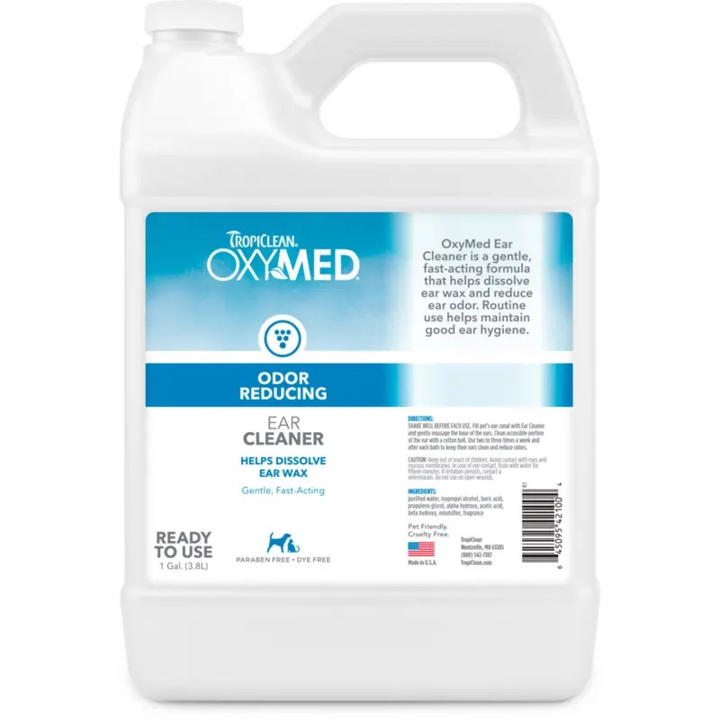 TropiClean OXYMED Ear Cleaner 1gal
