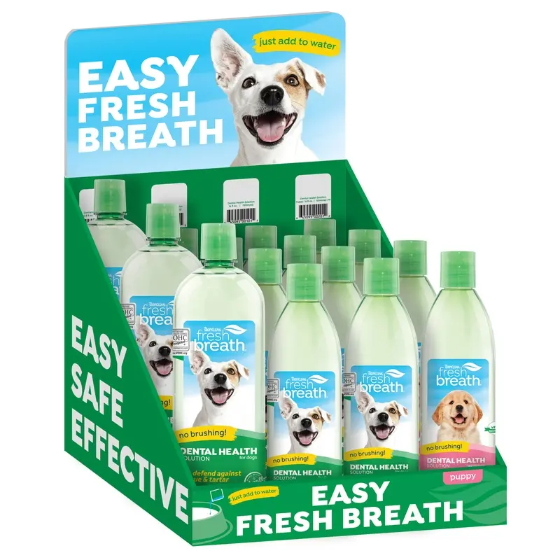 TropiClean Fresh Breath Dental Health Solution Counter Display 15pc