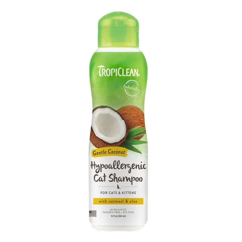 TropiClean Gentle Coconut Hypoallergenic Cat & Kitten Shampoo 12oz