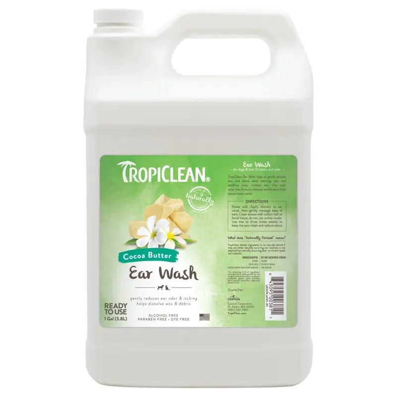 TropiClean Alcohol Free Ear Wash 1gal
