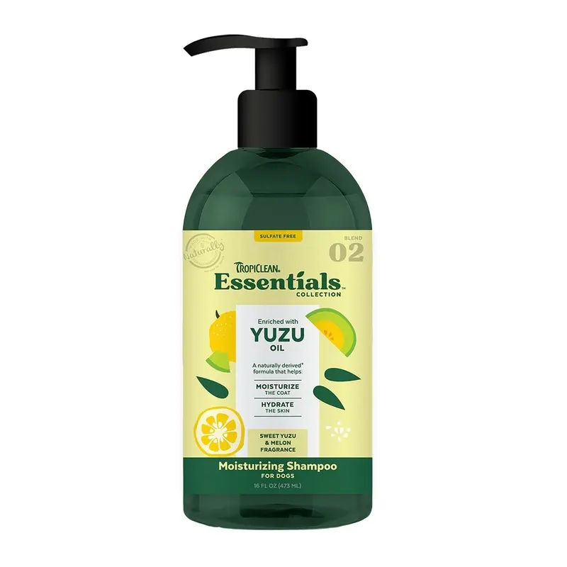 TropiClean Essentials Yuzu Fruit Shampoo for Dogs 16oz