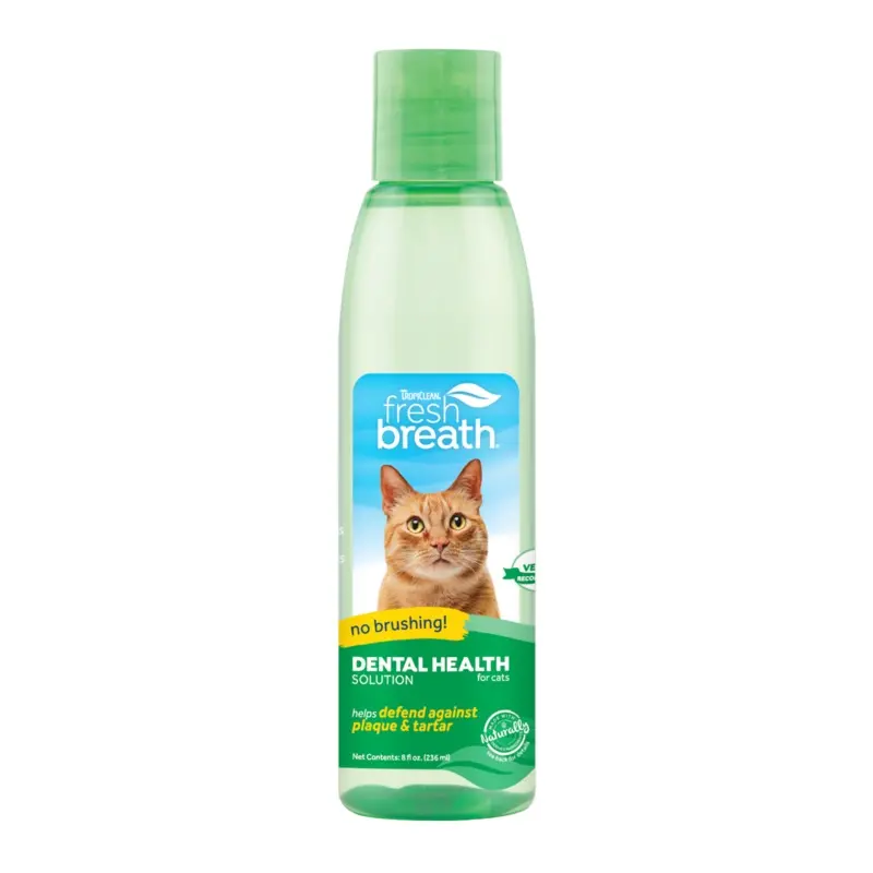 TropiClean Fresh Breath Dental Health Solution for Cats 8oz
