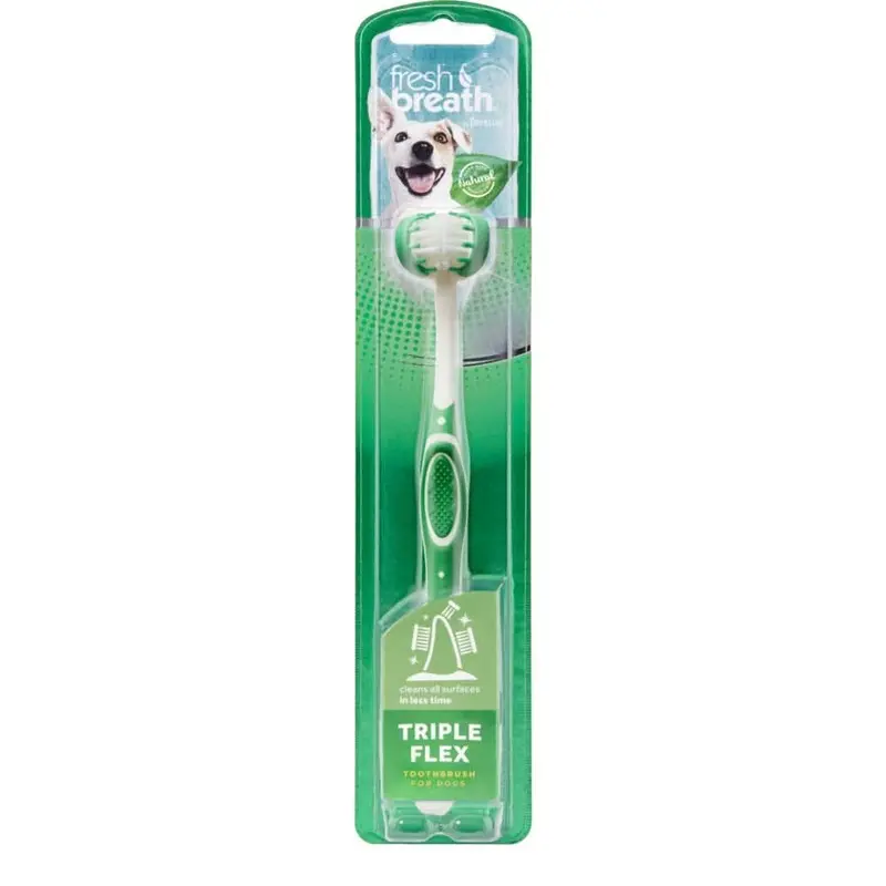 TropiClean Fresh Breath Triple Flex Toothbrush for Dogs LG