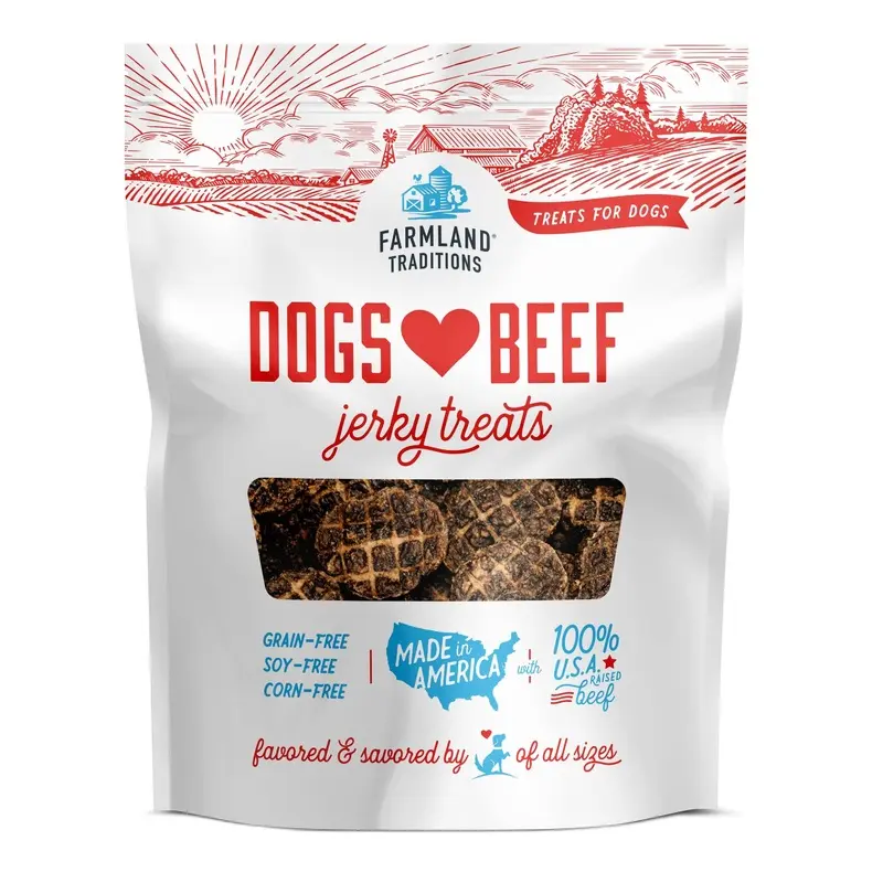 Farmland Traditions Dogs Love Beef Jerky Dog Treats 13.5oz