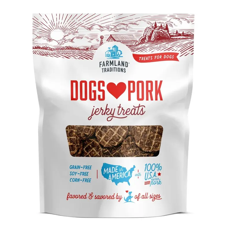 Farmland Traditions Dogs Love Pork Jerky Dog Treats 40oz