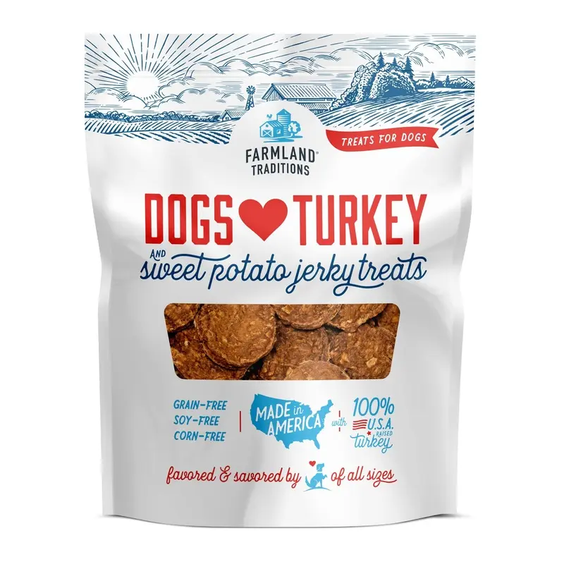 Farmland Traditions Dogs Love Turkey & Sweet Potato Dog Treats 16oz