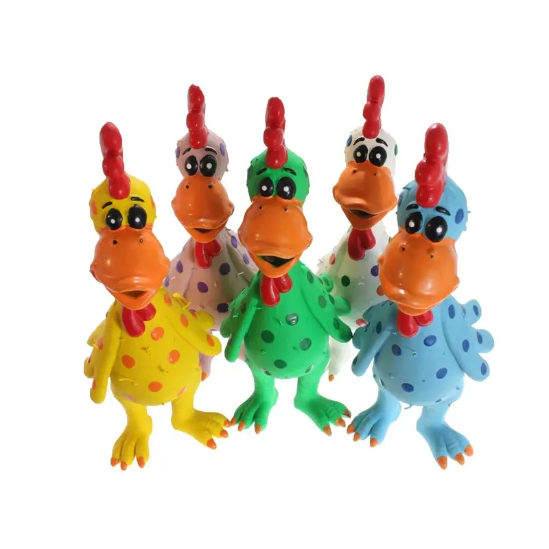 Multipet Globkens Chicken Dog Toy Assorted LG 11.5in
