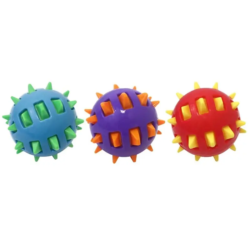 Multipet Spike TPR Ball Dog Toy Assorted 4.5 in