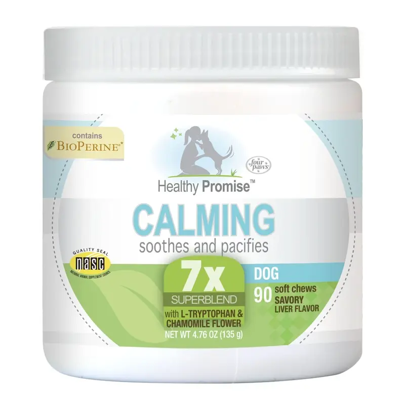 Four Paws Healthy Promise Calming Chews for Dogs Savory Liver 4.76 Ounce (90 Count)