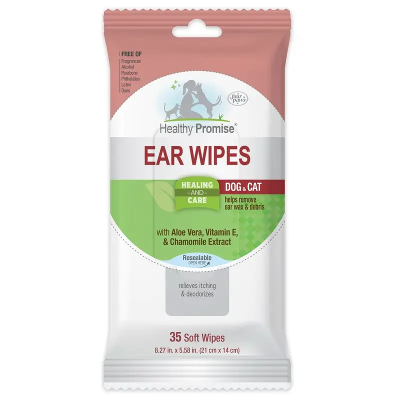 Four Paws Healthy Promise Cat & Dog Ear Wipes