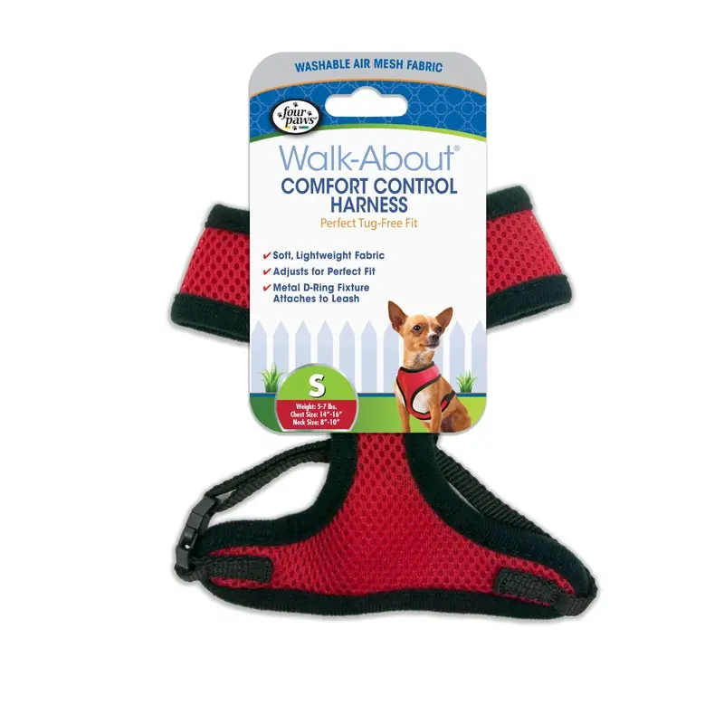 Four Paws Comfort Control Harness For Dogs Red