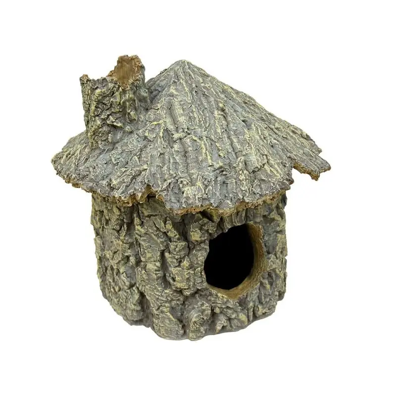 Weco Products Wecorama Sleepy Hollows Green Pine Hut Terrarium Ornament Green