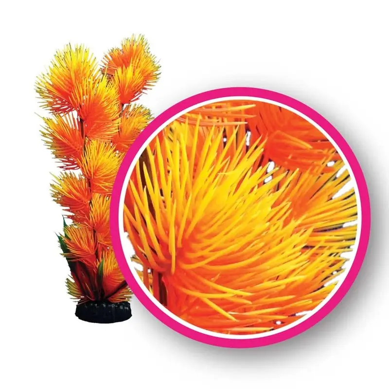 Weco Products Dream Series Pom Pom Aquarium Plant Orange 12 in