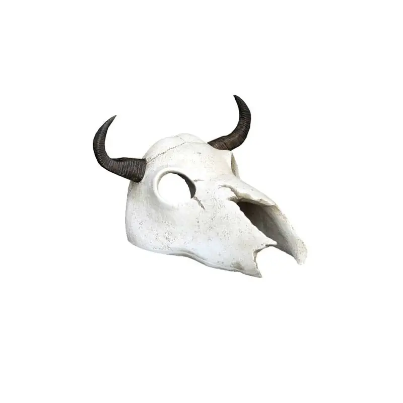 Weco Products Wecorama Catacombs Longhorn Skull Aquarium Ornament Black, White